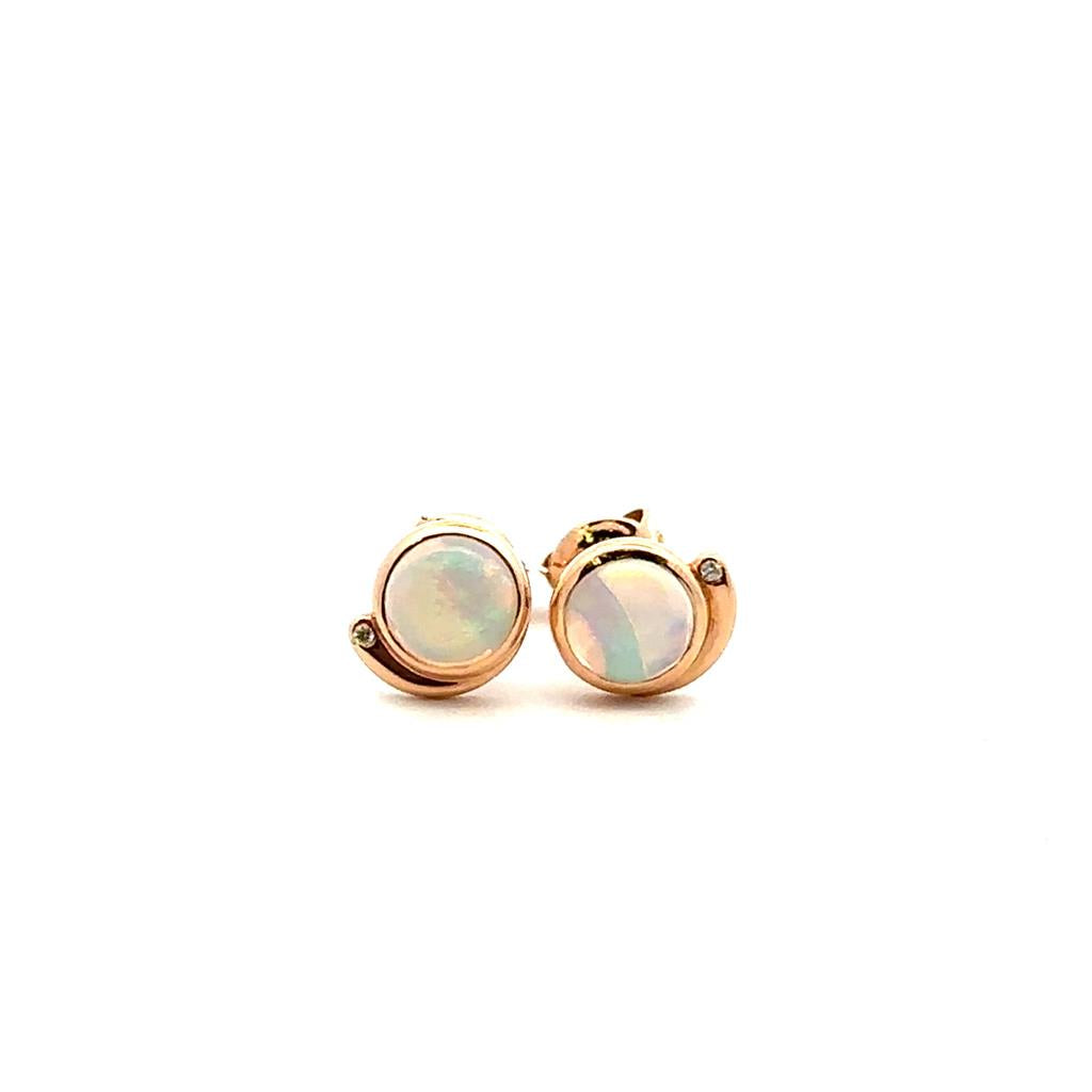 Rose Gold Opal Earrings