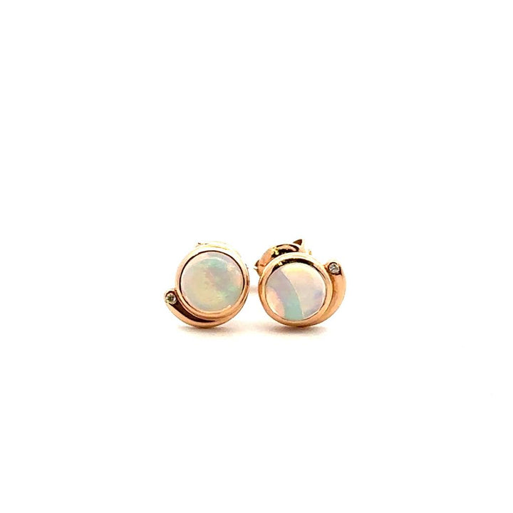 Rose Gold Opal Earrings