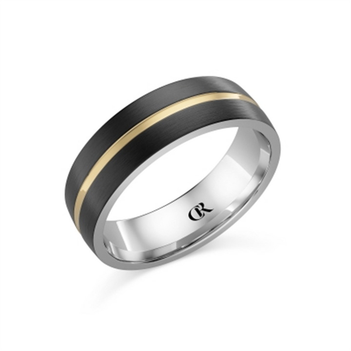 Gold, Silver & Ceramic Band