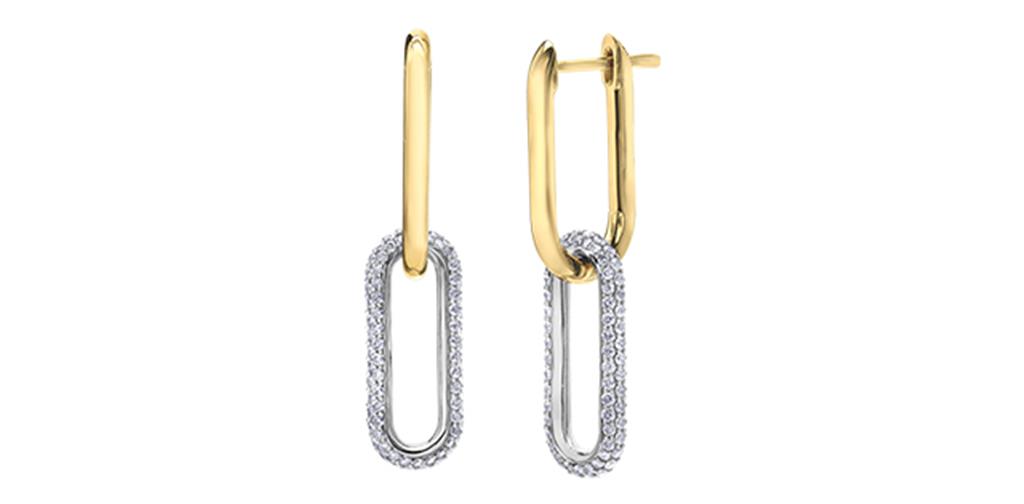 Two-Tone Diamond Earrings