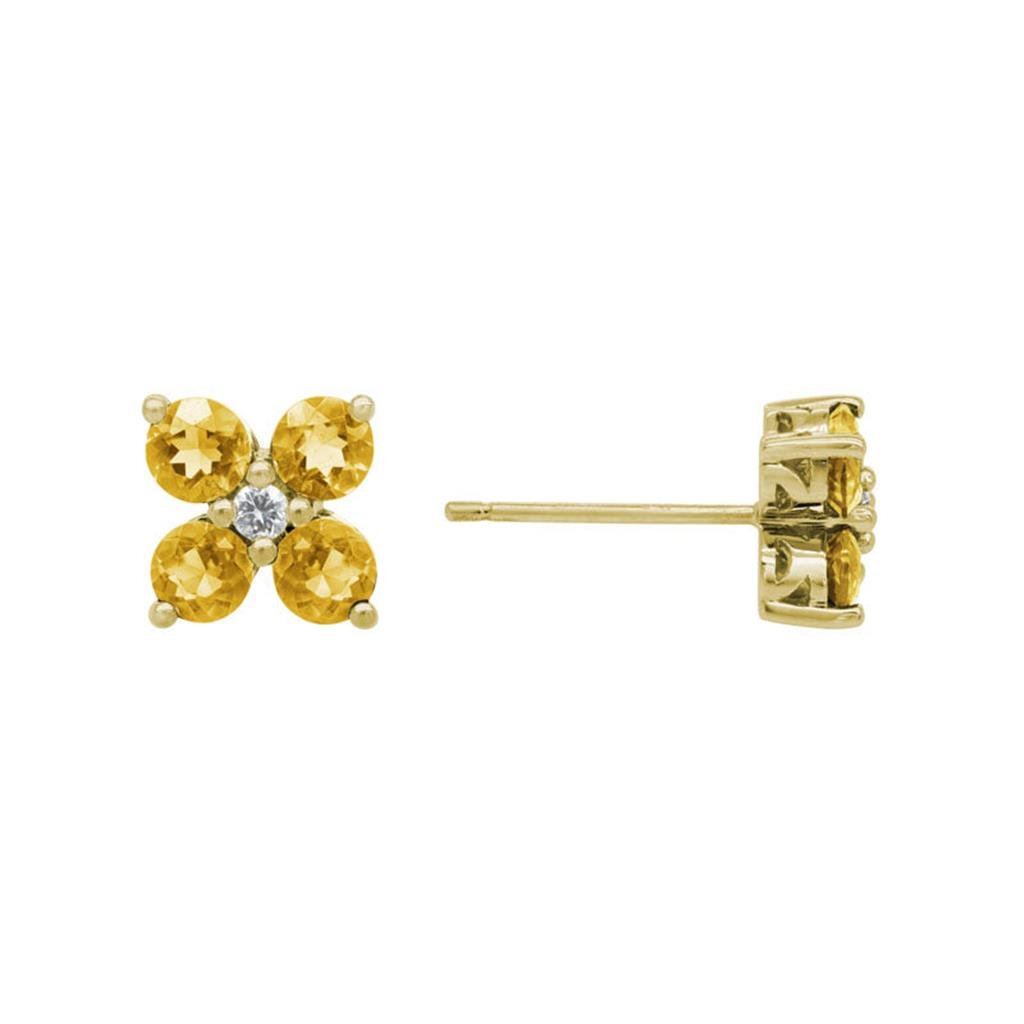 Citrine and Diamond Earrings - Davidson's Jewellers