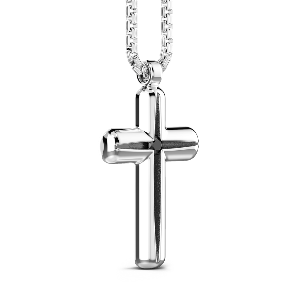 Silver Cross & Chain