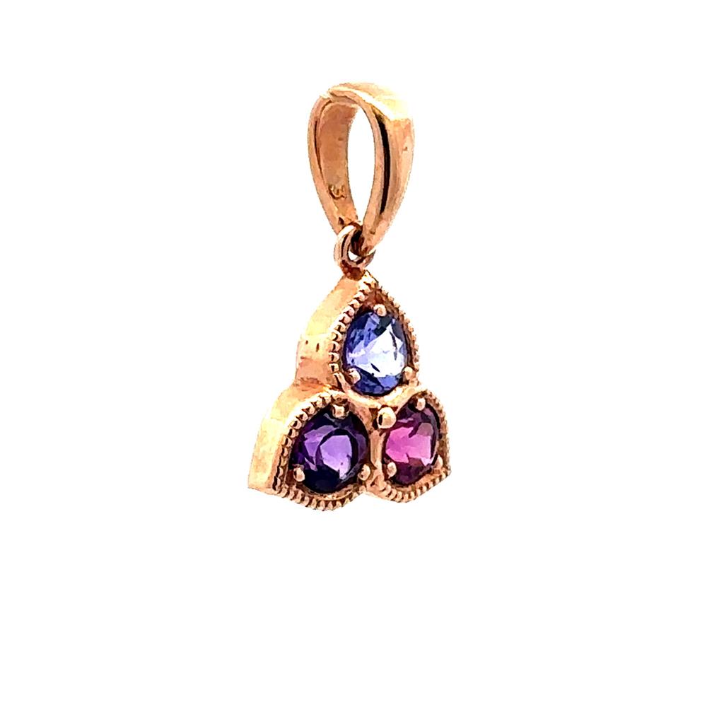 Rose Gold Multi-Stone Pendant