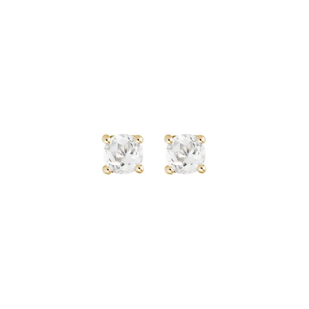 Yellow Gold Ruby Earrings