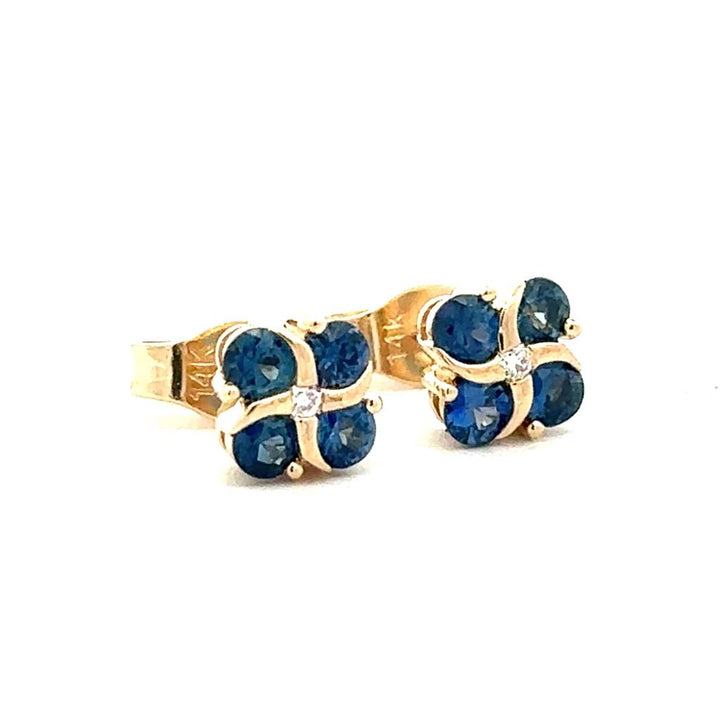 Sapphire & Diamond Studs
