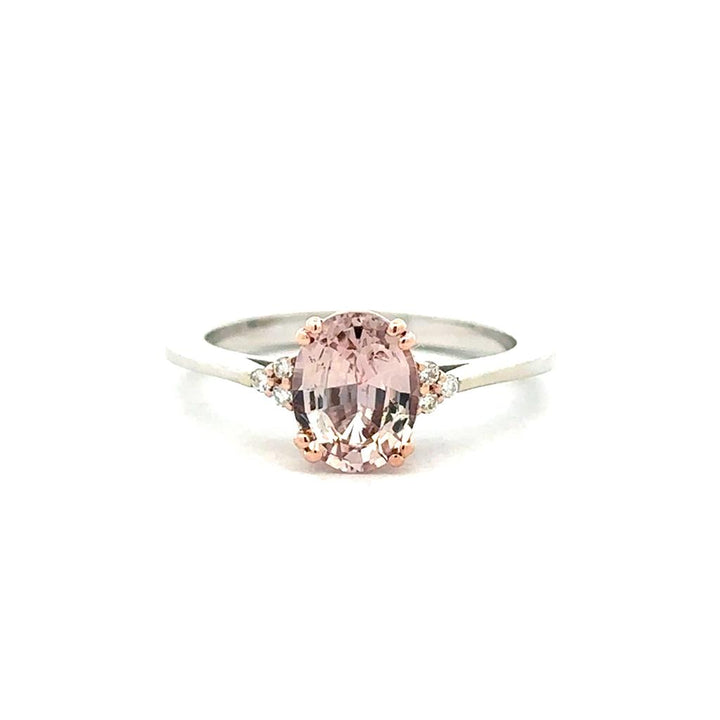 Pink Sapphire & Diamond Ring