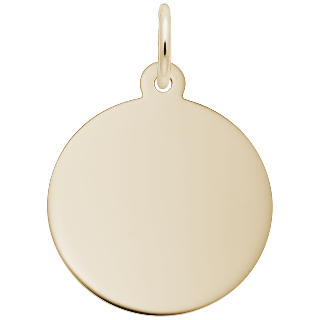 STER SILVER GOLD PLATED ENGRAVABLE ROUND PEND