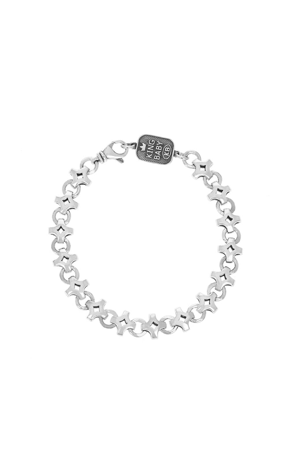 Diamond Link Sterling Silver Bracelet