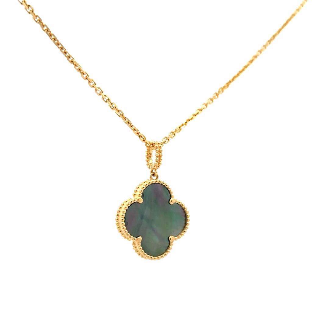 Yellow Gold and Mother of Pearl Pendant