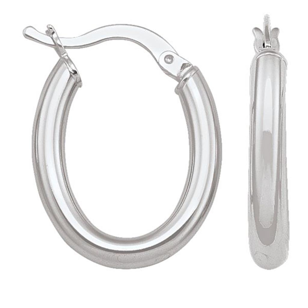 White Gold Hoops