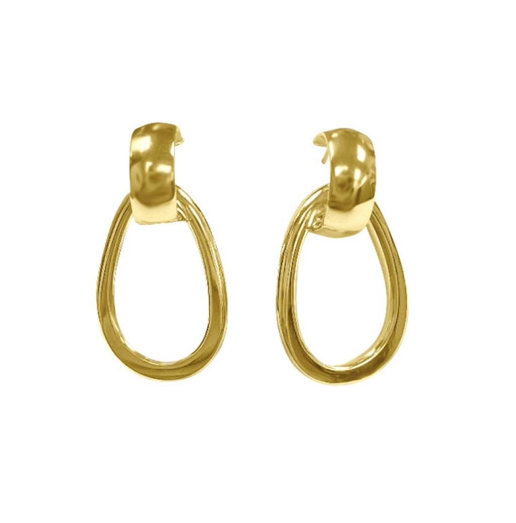 Gold Doorknocker Earrings