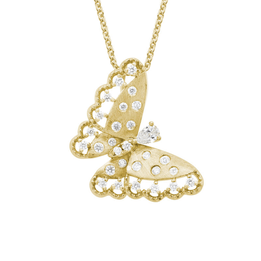 Diamond Butterfly Pendant - Davidson's Jewellers