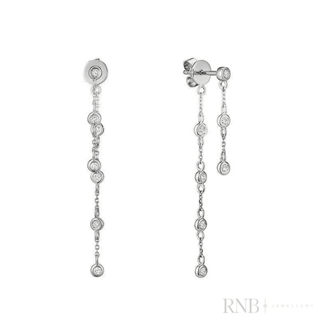 Diamond Double-Dangle Earrings - Davidson's Jewellers