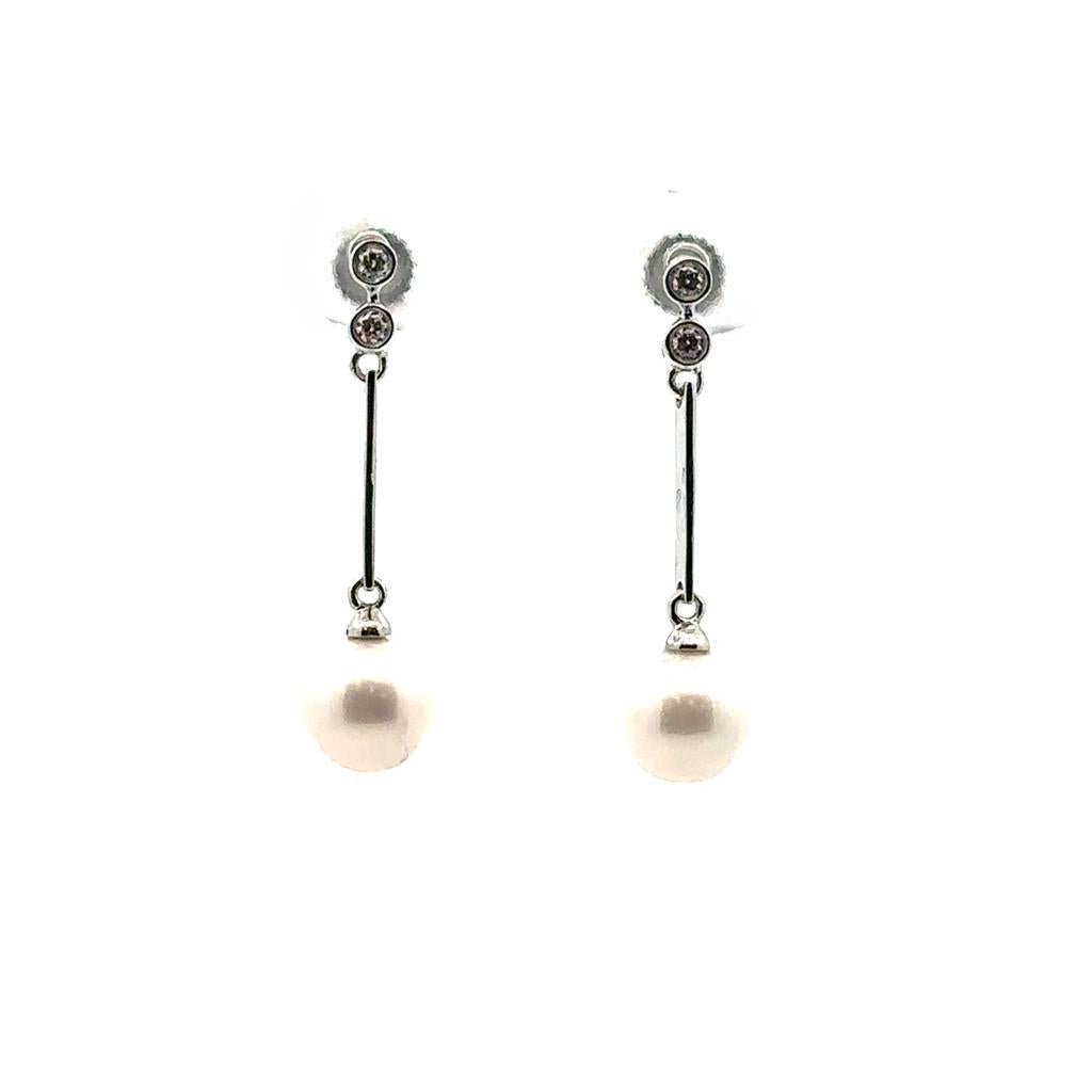 Diamond & Freshwater Drops - Davidson's Jewellers