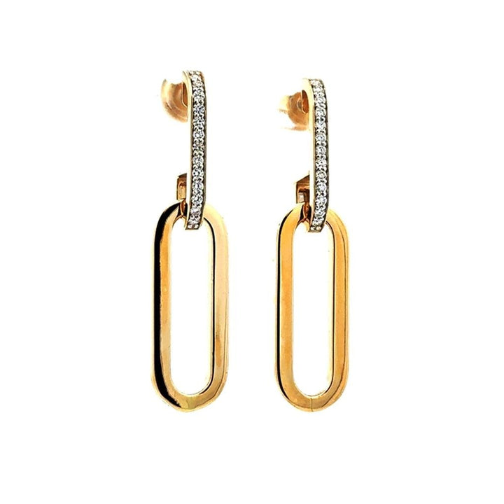 Diamond Paperclip Earrings - Davidson's Jewellers