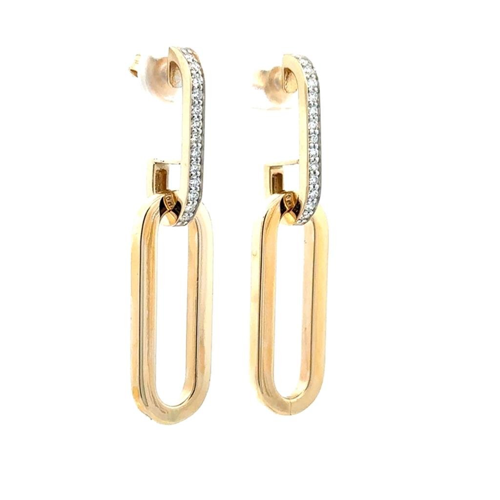 Diamond Paperclip Earrings - Davidson's Jewellers