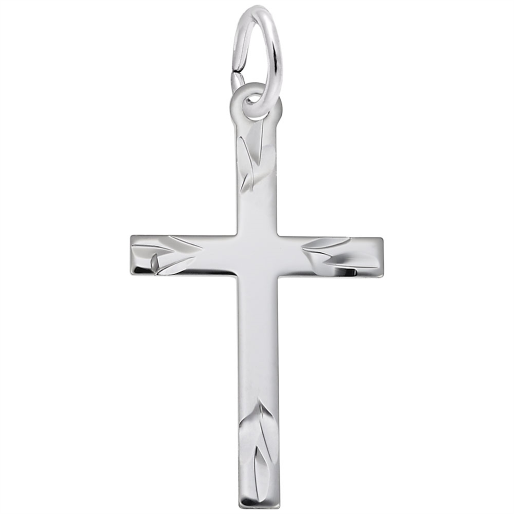 STER SILVER CROSS MED ENGRAVABLE