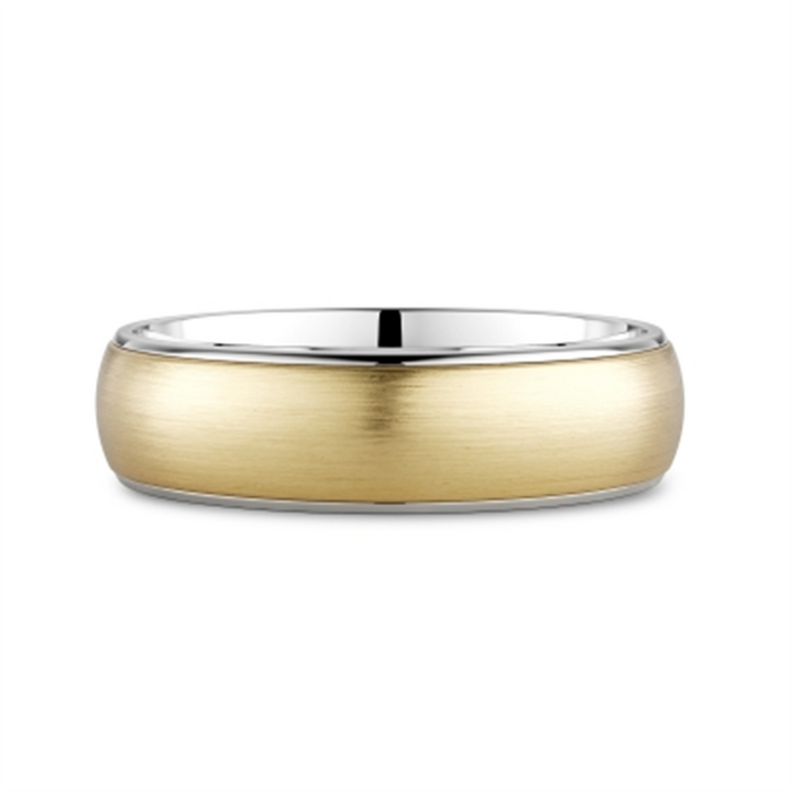 Domed Gold & Silver Wedding Band