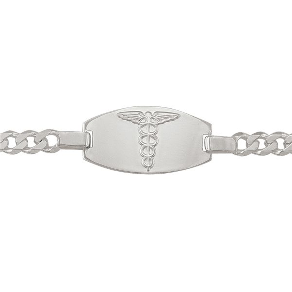 Silver Medical Data Bracelet