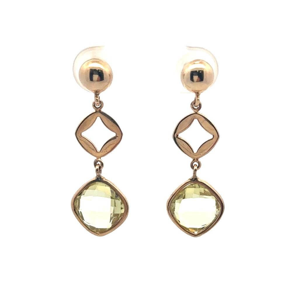 Lime Quartz Earrings
