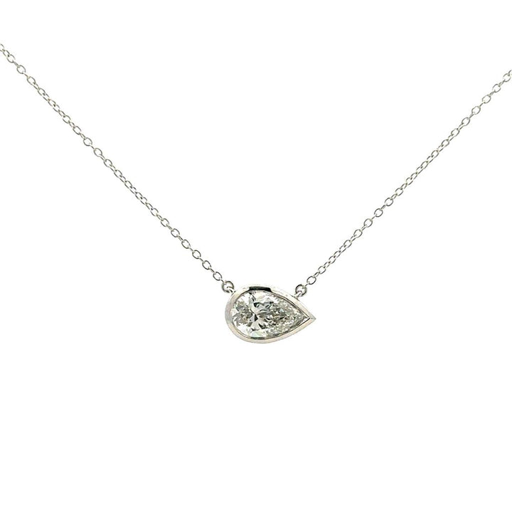 Pear-Shaped Pendant - White Gold