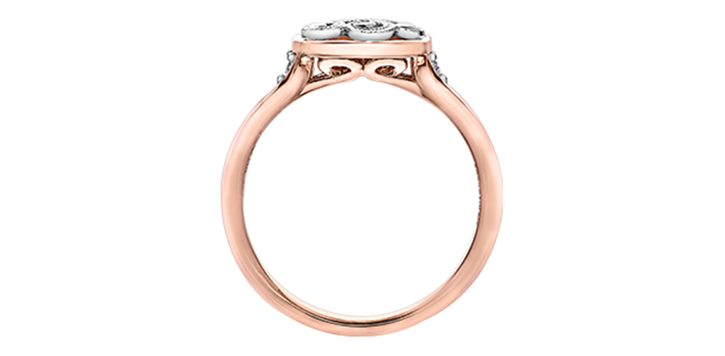 Rose & White Gold Ring