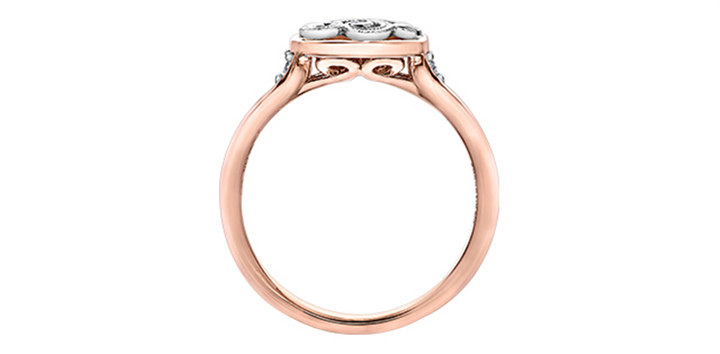 Rose & White Gold Ring