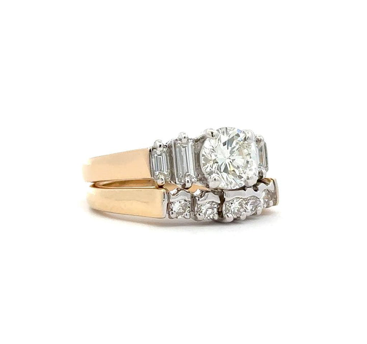 Engagement Ring and Wedding Band Set