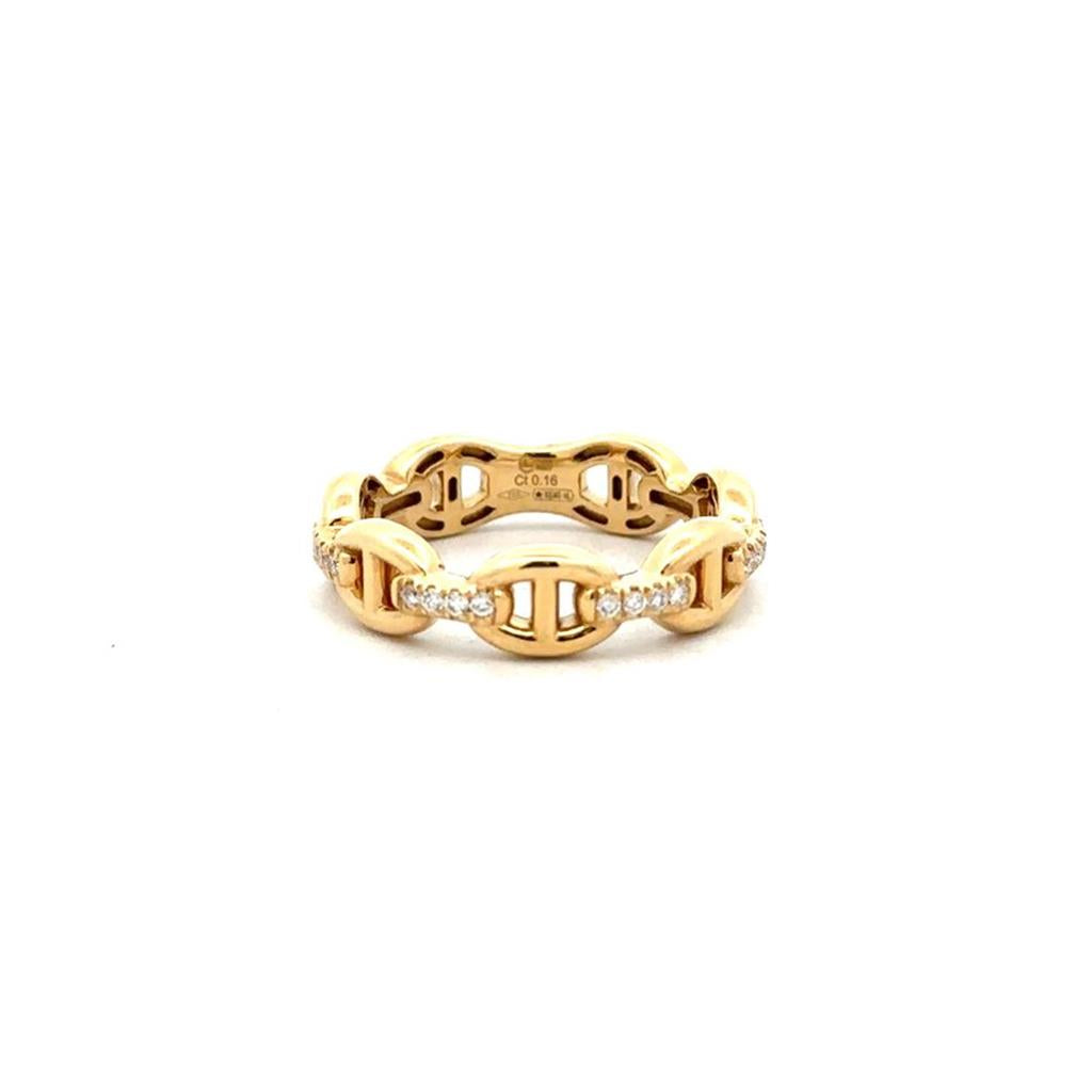 18K Anchor Link Ring