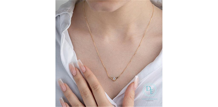 Lab Grown Diamond "V" pendant