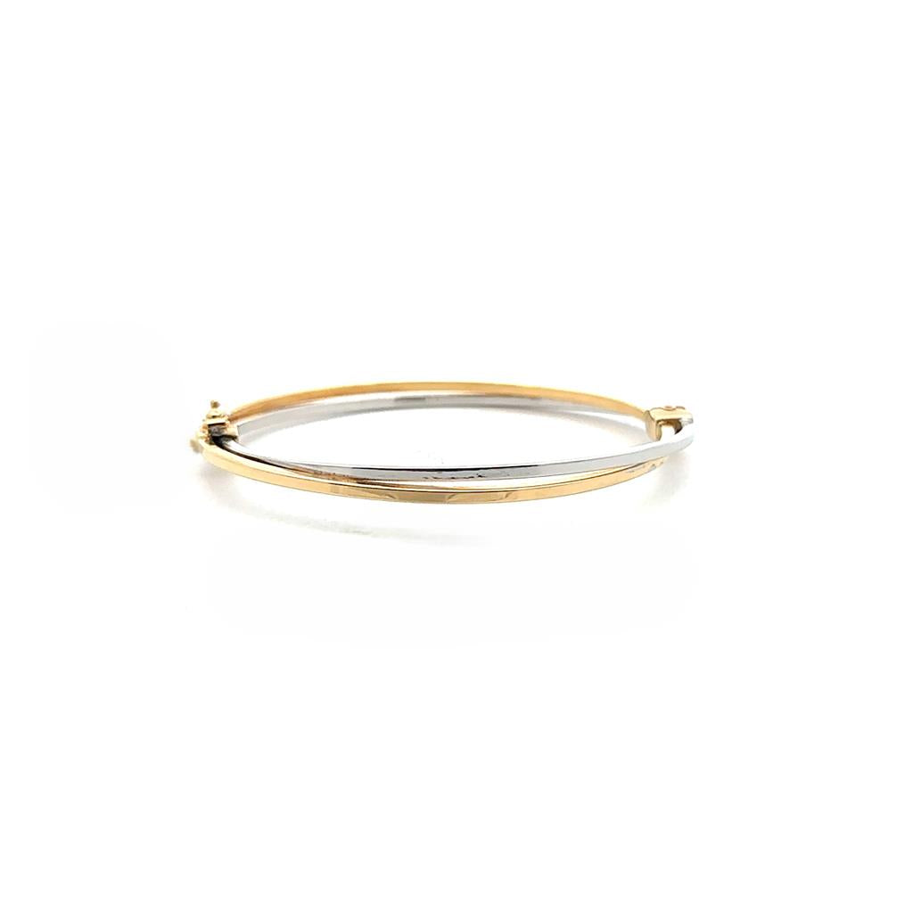 18K Yellow & White Gold Bangle