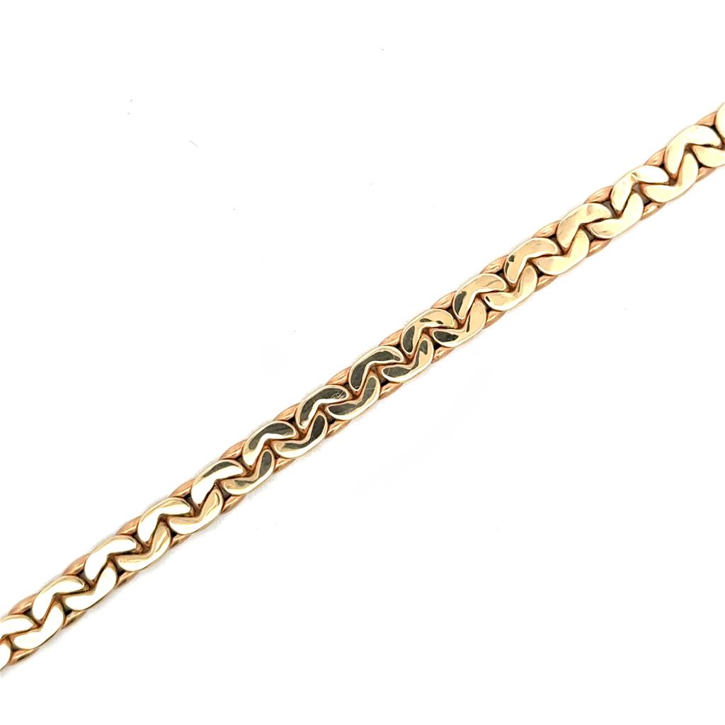 14K Yellow Gold Flat Link Bracelet