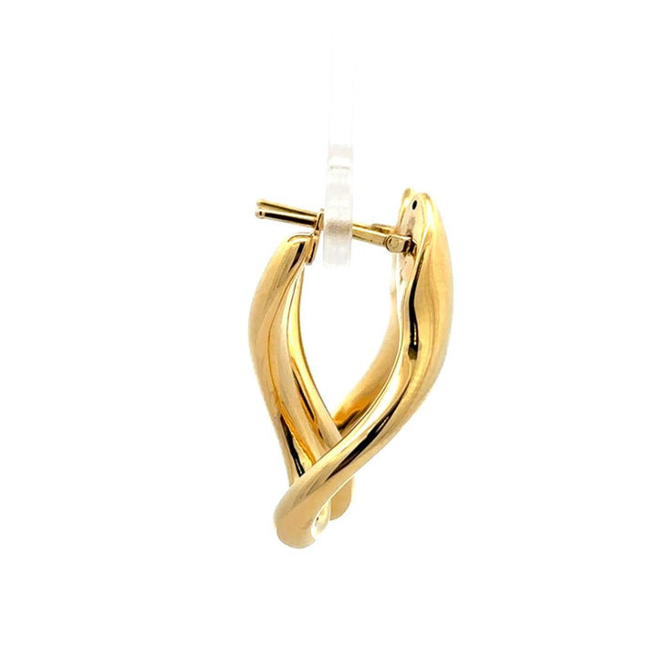 V-Shaped Hoops - 18K