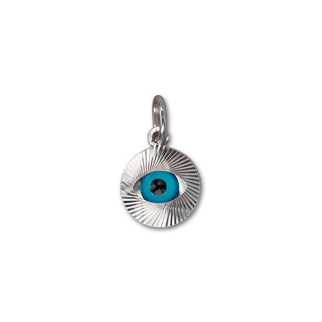 White Gold Evil Eye Pendant