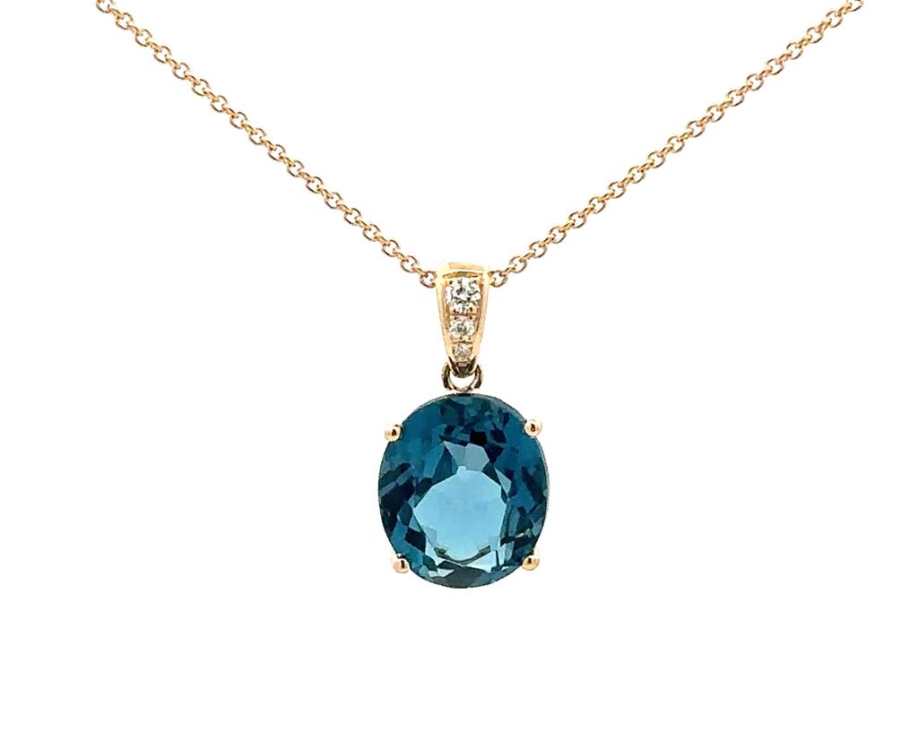 London Blue Topaz Pendant