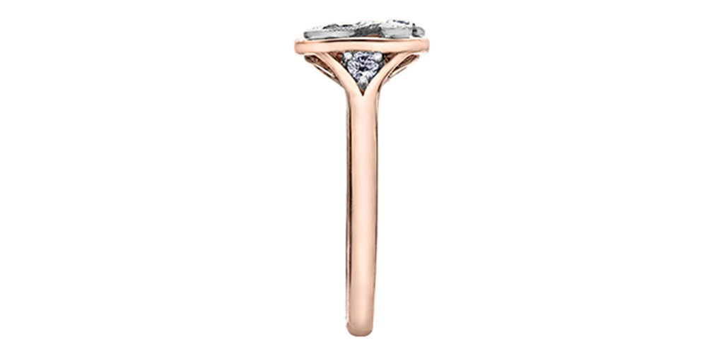 Rose & White Gold Ring