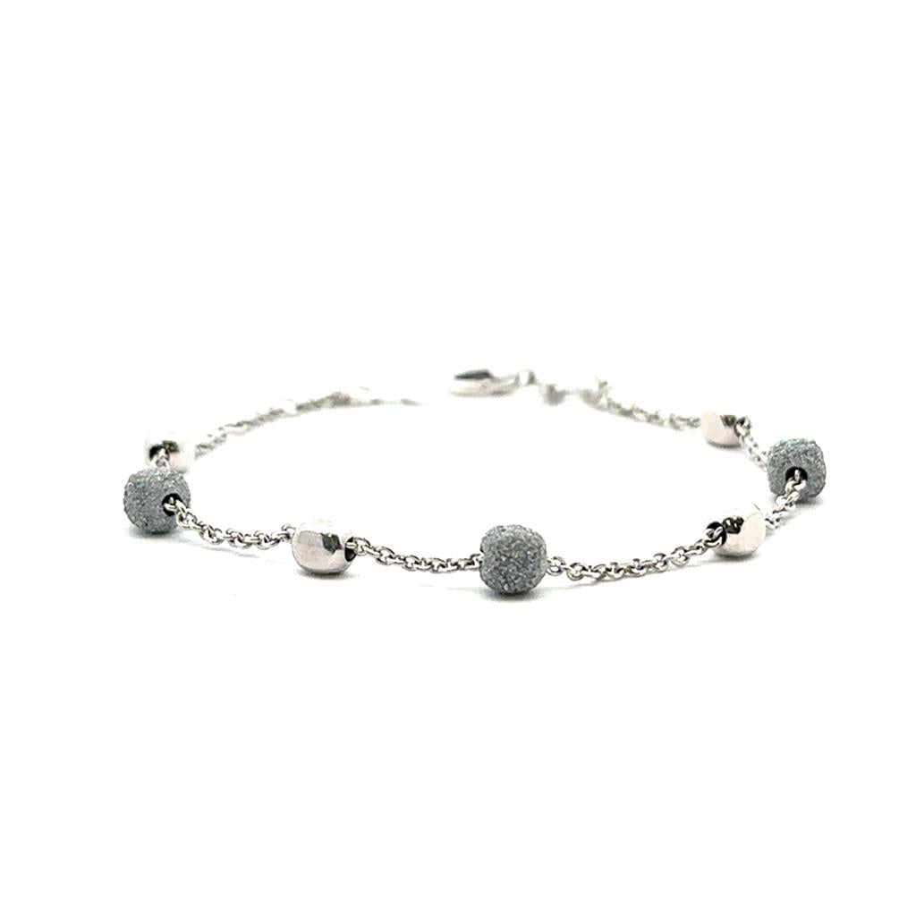 Silver Bead/Station Bracelet