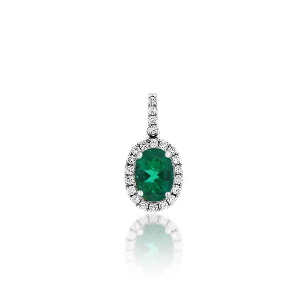 Emerald and Diamond Pendant - Davidson's Jewellers