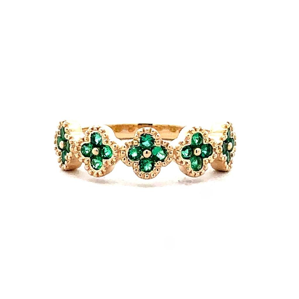 Emerald Clover Ring - Davidson's Jewellers