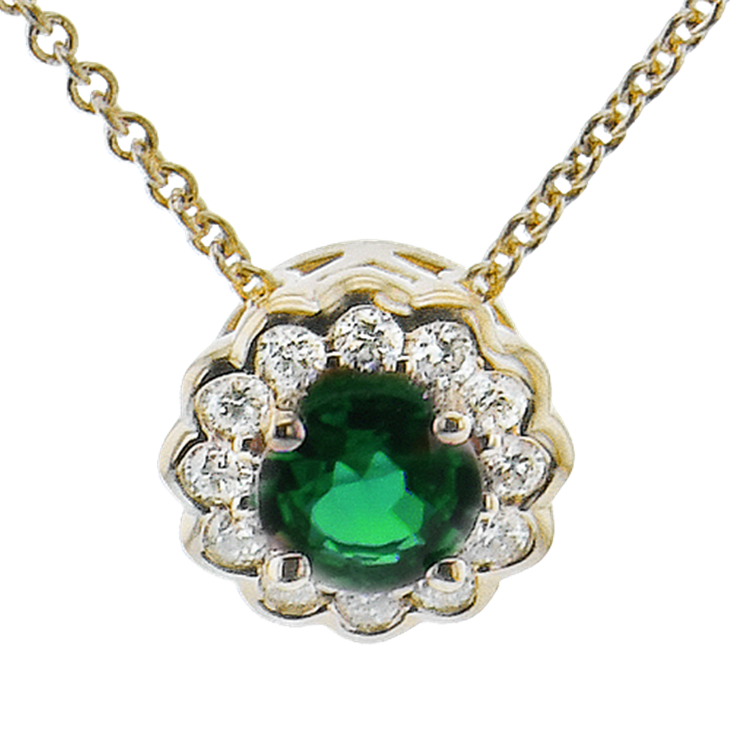 Emerald & Diamond Pendant - Davidson's Jewellers