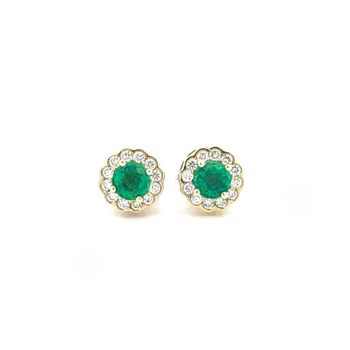 Emerald & Diamond Studs - Davidson's Jewellers