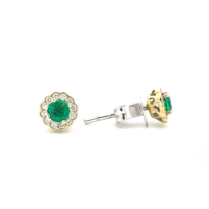 Emerald & Diamond Studs - Davidson's Jewellers