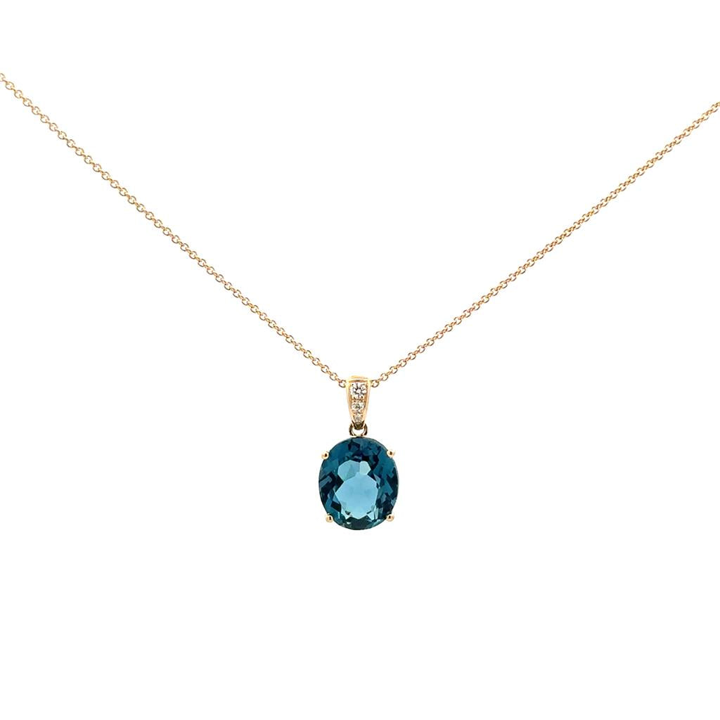 London Blue Topaz Pendant
