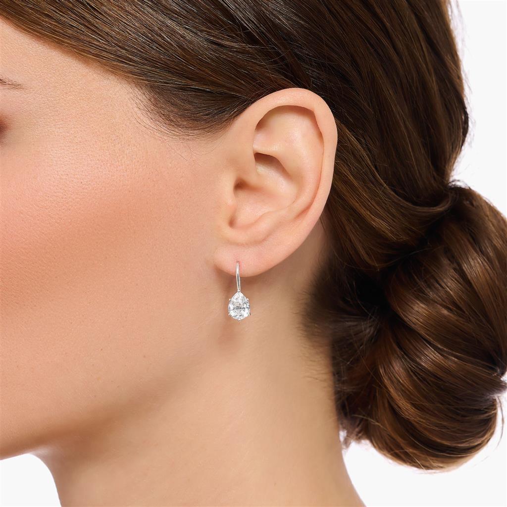 Silver and CZ Earrings