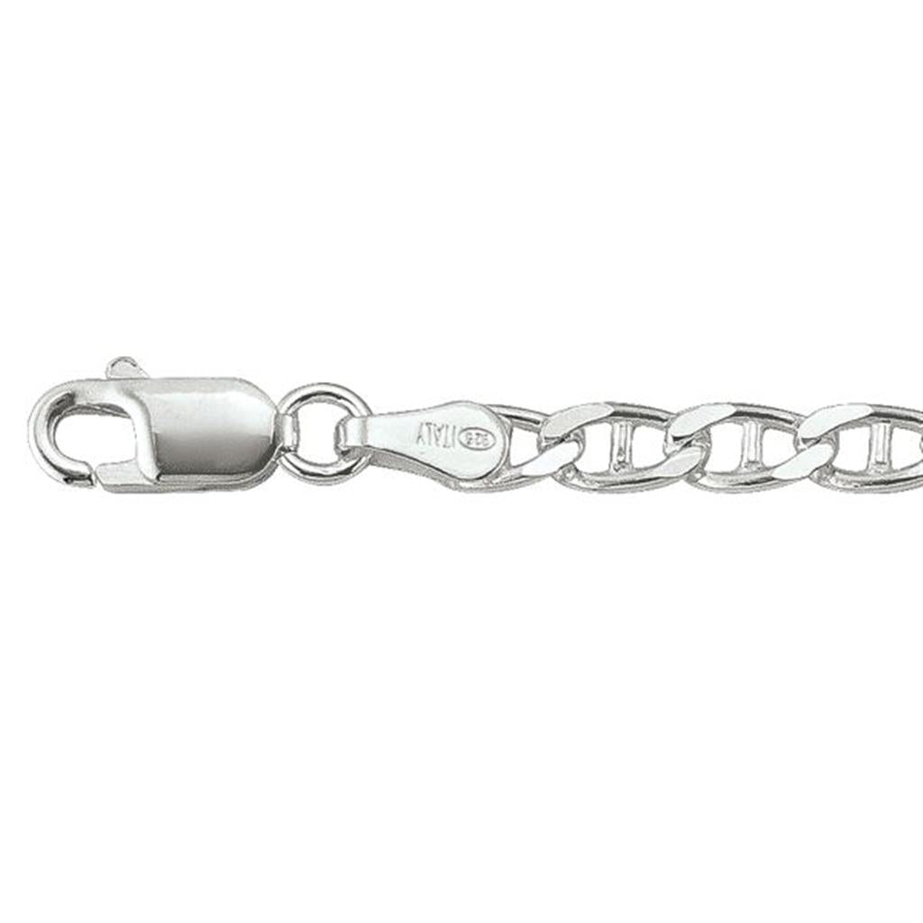Silver Anchor Link Chain - 22 Inches