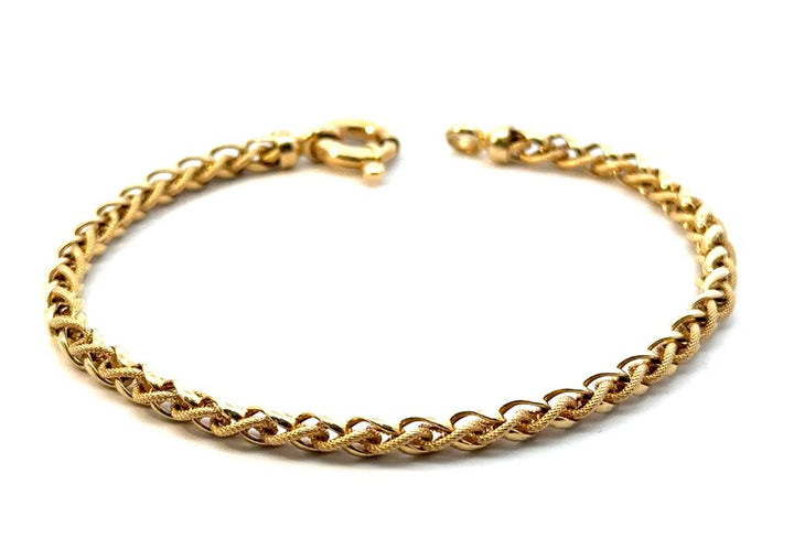 18K Wheat Link Bracelet