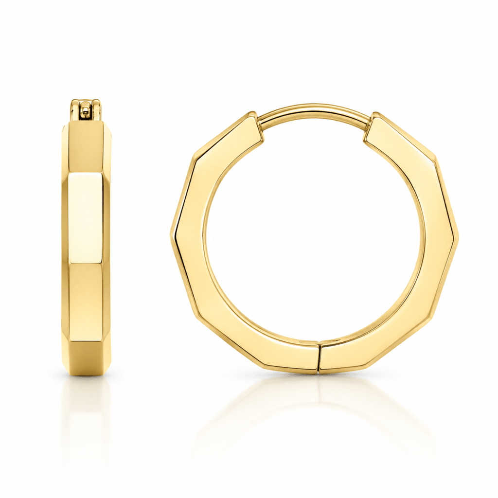 Faceted Huggies - Davidson's Jewellers