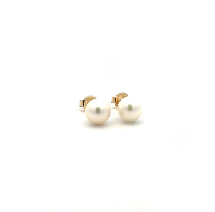 Akoya Pearl Stud Earrings - 6-6.5mm