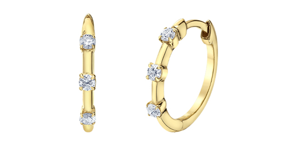 Canadian Gold & Diamond Earrings