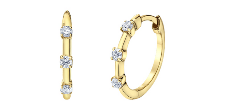 Canadian Gold & Diamond Earrings